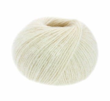 Natural Alpaca Pelo, Råhvid - 01