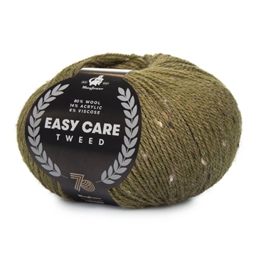 Easy Care Tweed, mørk oliven