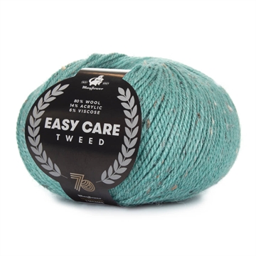 Easy Care Tweed, mørk akvamarin