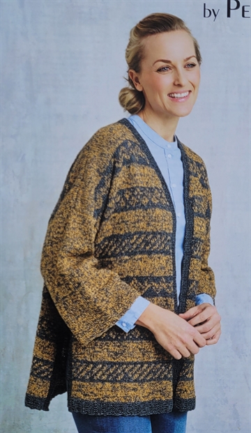 Kimono/jakke med mønsterstriber i Ellen