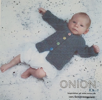 Babytrøje med rundt bærestykke - Organic Wool+Nettles Onion Knit