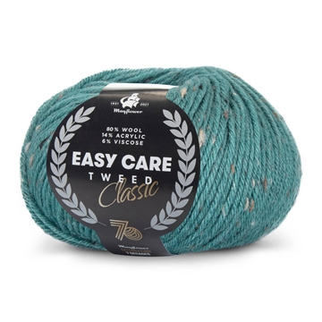 Easy Care Classic Tweed mørk akvamarin