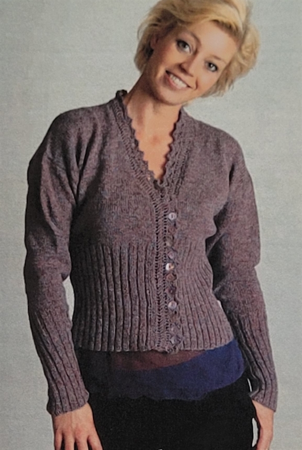 Romantisk Cardigan - Bio Shetland