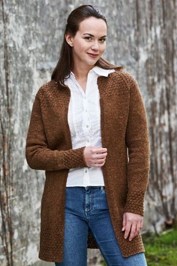 Lang cardigan med raglan - Sarah by Permin