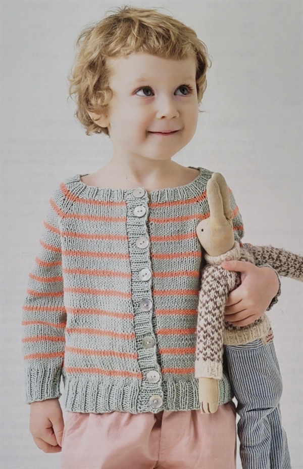 Stribet cardigan - Maja