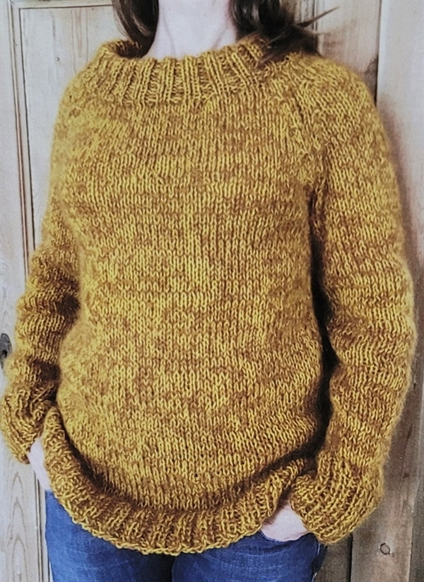 Mohairsweater i dobbelt garn - Mohair+Wool