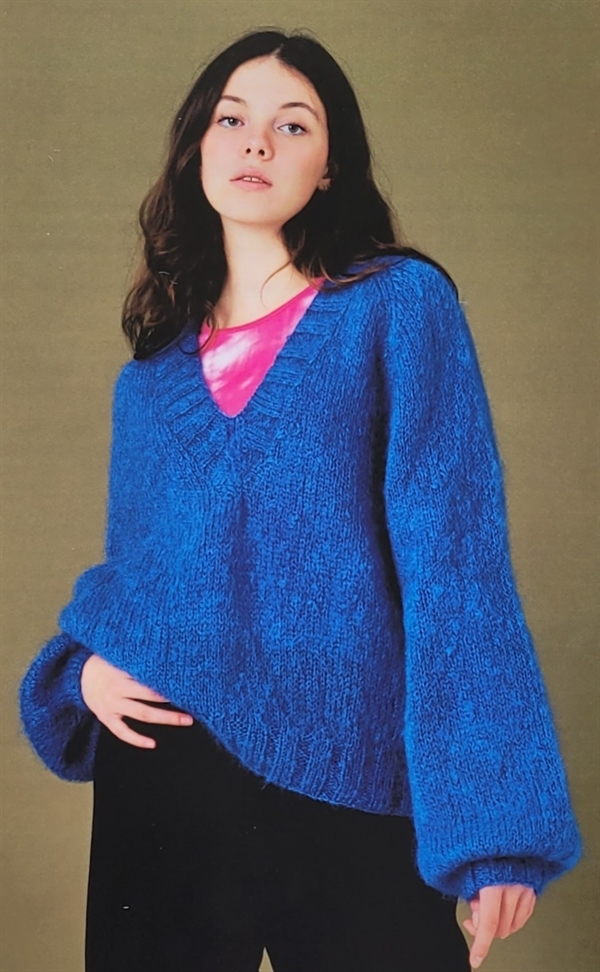 Raglansweater med V-hals Bella