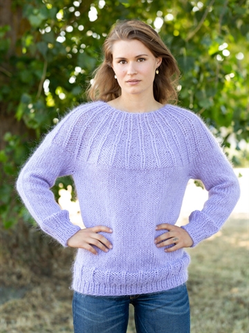 sweater med ribbærestykke i Mohair+Wool fra Onion Knit