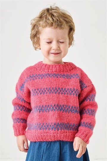 Børnesweater med stribet mønster
