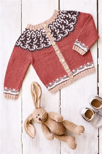 Cardigan med kaniner i Esther by Permin