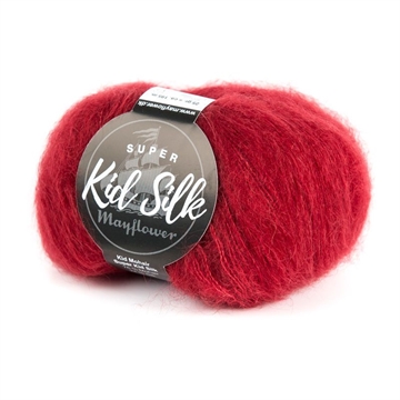 Kid Silk Mohair, mørkerød - 34