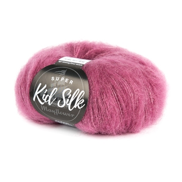 Kid Silk Mohair, mørk rosa . 16