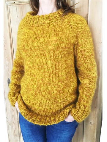 mohairsweater i dobbelt garn i Mohair+Wool fra Onion Knit