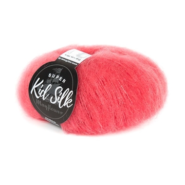 Kid Silk Mohair, Orangerød - 13
